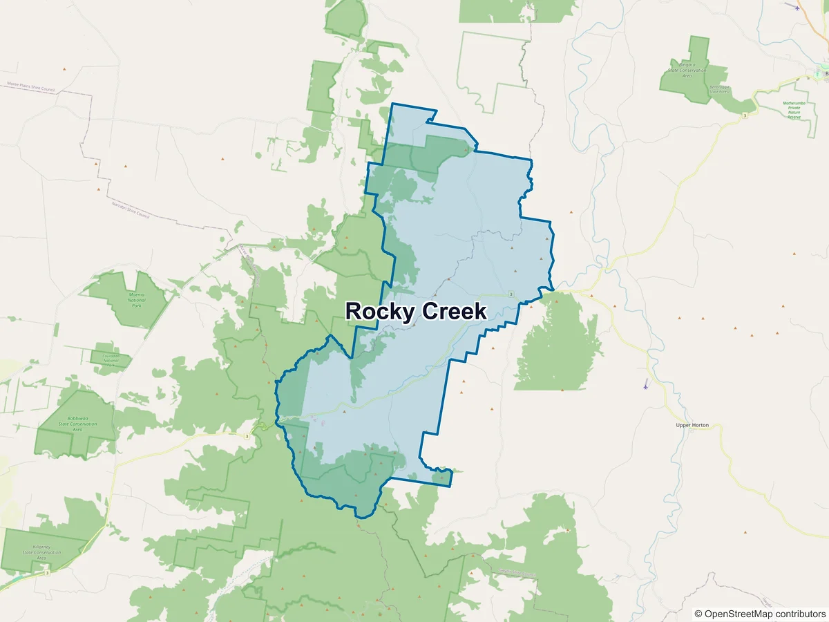 Map of Rocky Creek, NSW, Australia
