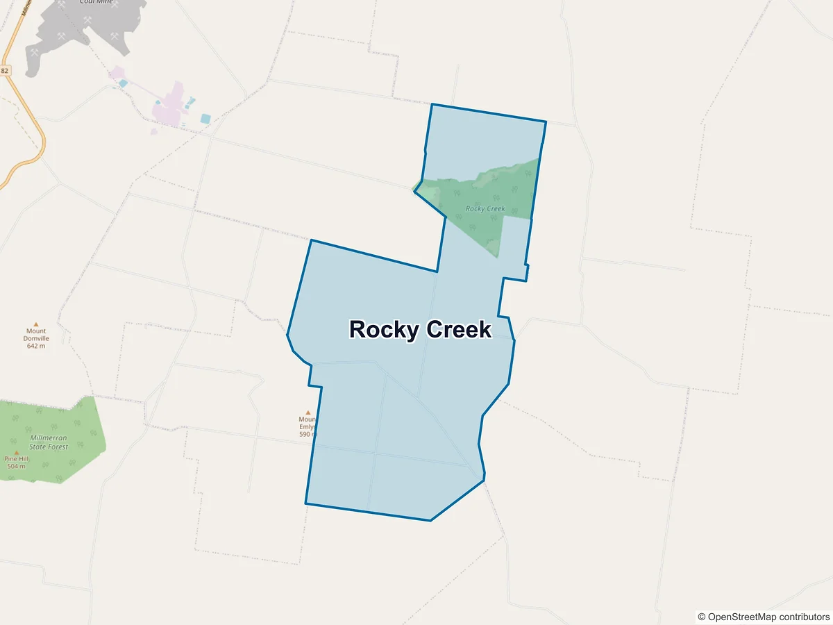 Map of Rocky Creek, QLD, Australia