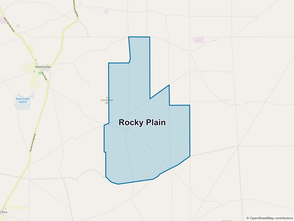 Map of Rocky Plain, SA, Australia