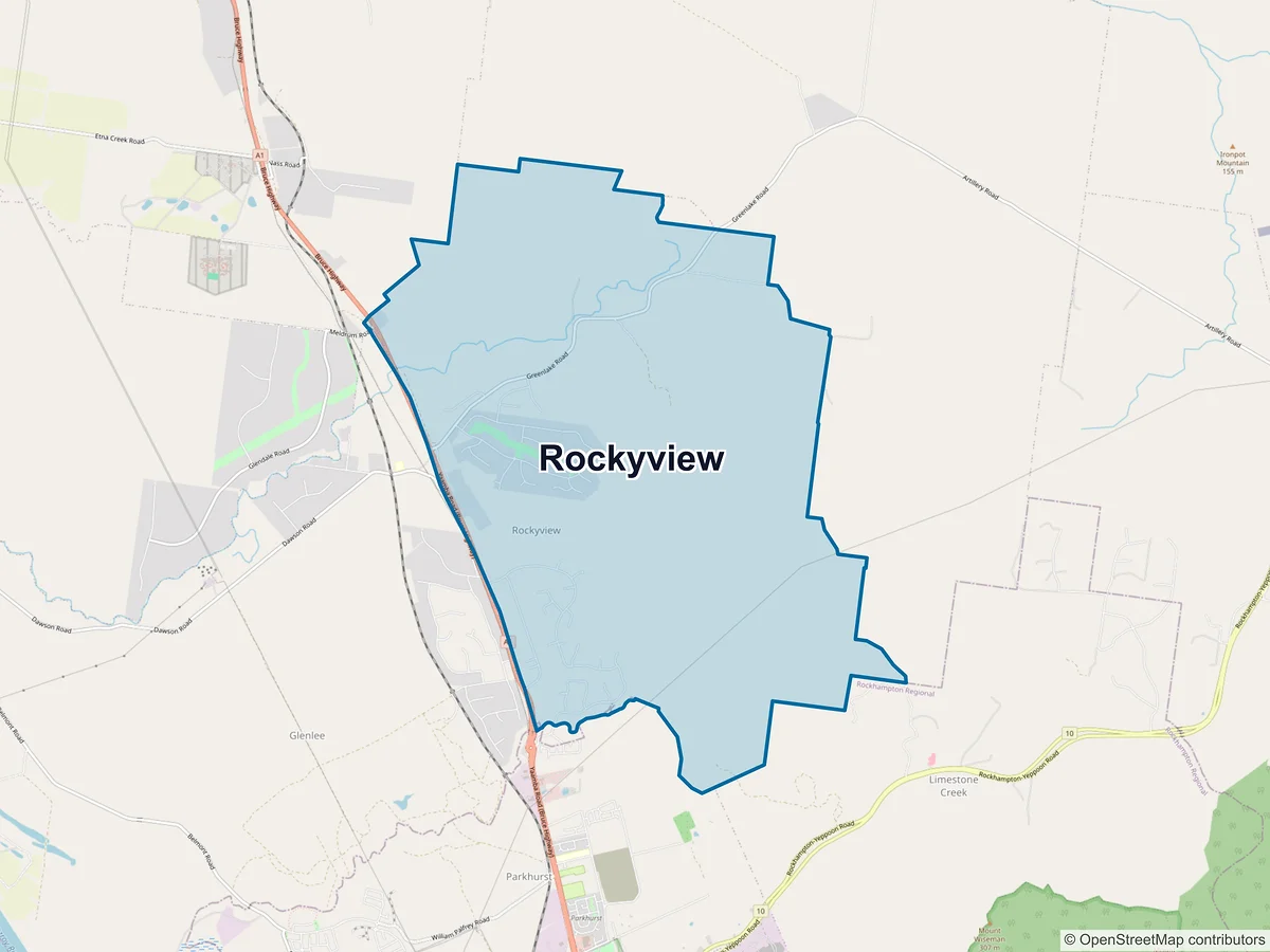 Map of Rockyview, QLD, Australia