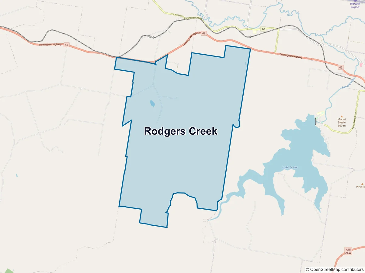 Map of Rodgers Creek, QLD, Australia