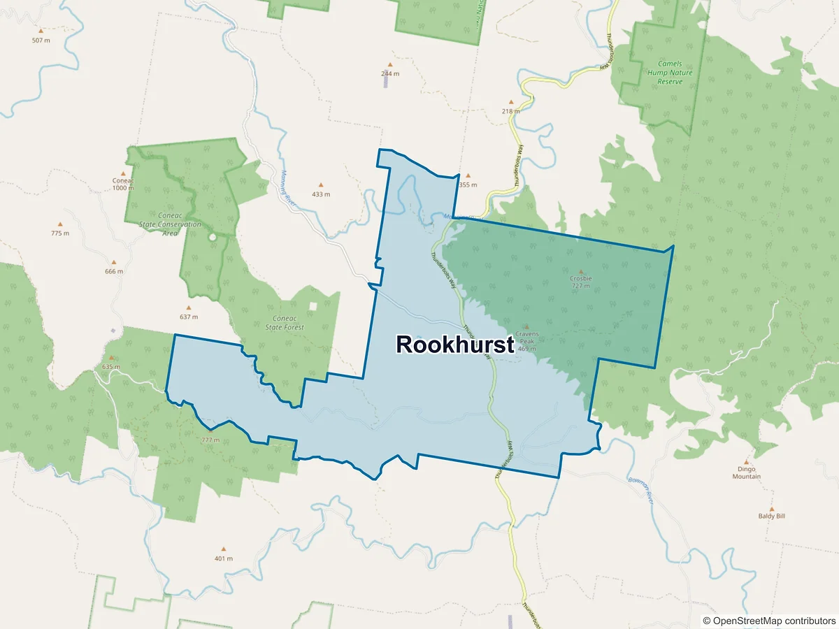 Map of Rookhurst, NSW, Australia