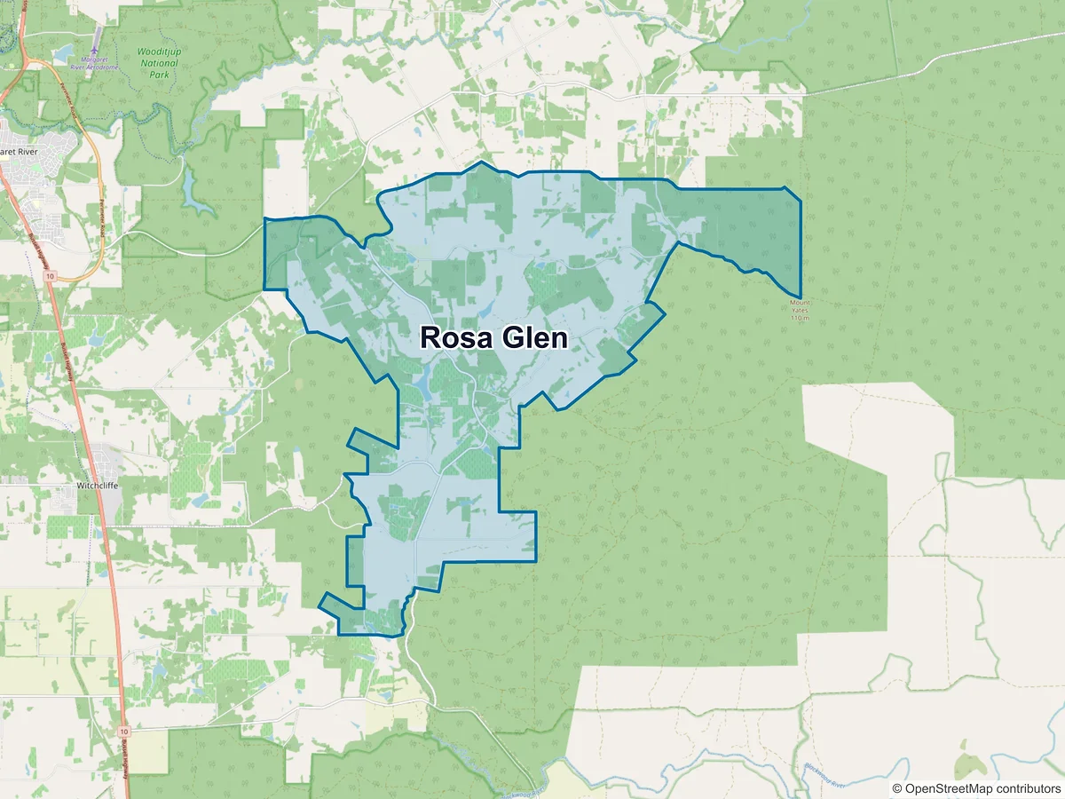 Map of Rosa Glen, WA, Australia