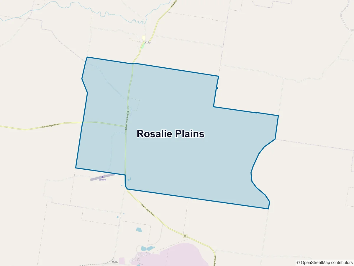 Map of Rosalie Plains, QLD, Australia