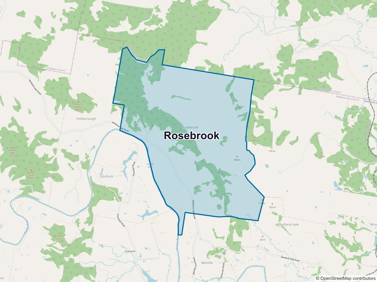 Map of Rosebrook, NSW, Australia