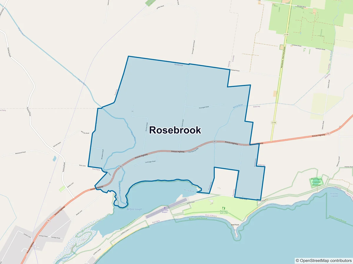 Map of Rosebrook, VIC, Australia