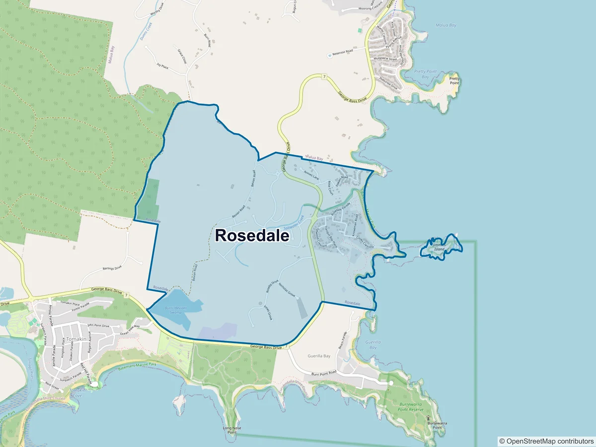 Map of Rosedale, NSW, Australia