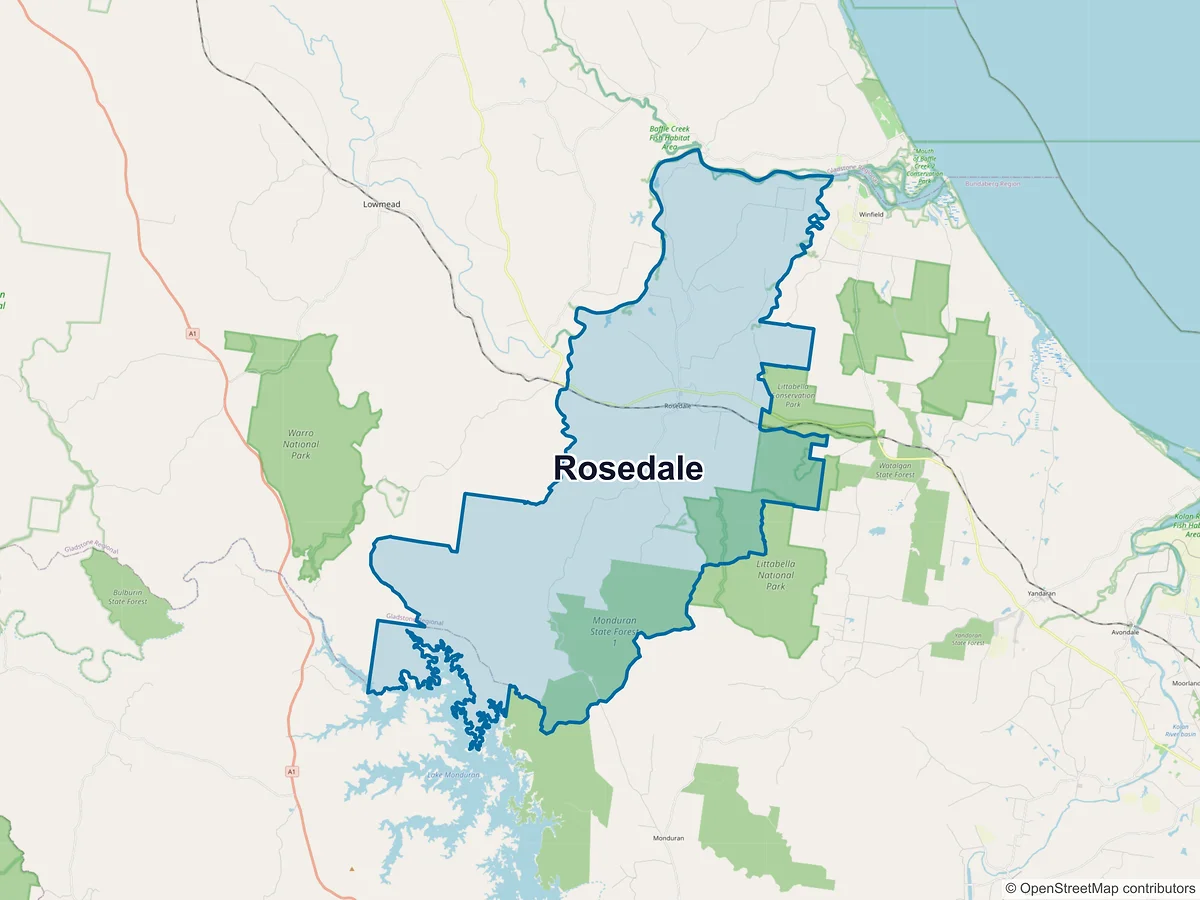 Map of Rosedale, QLD, Australia