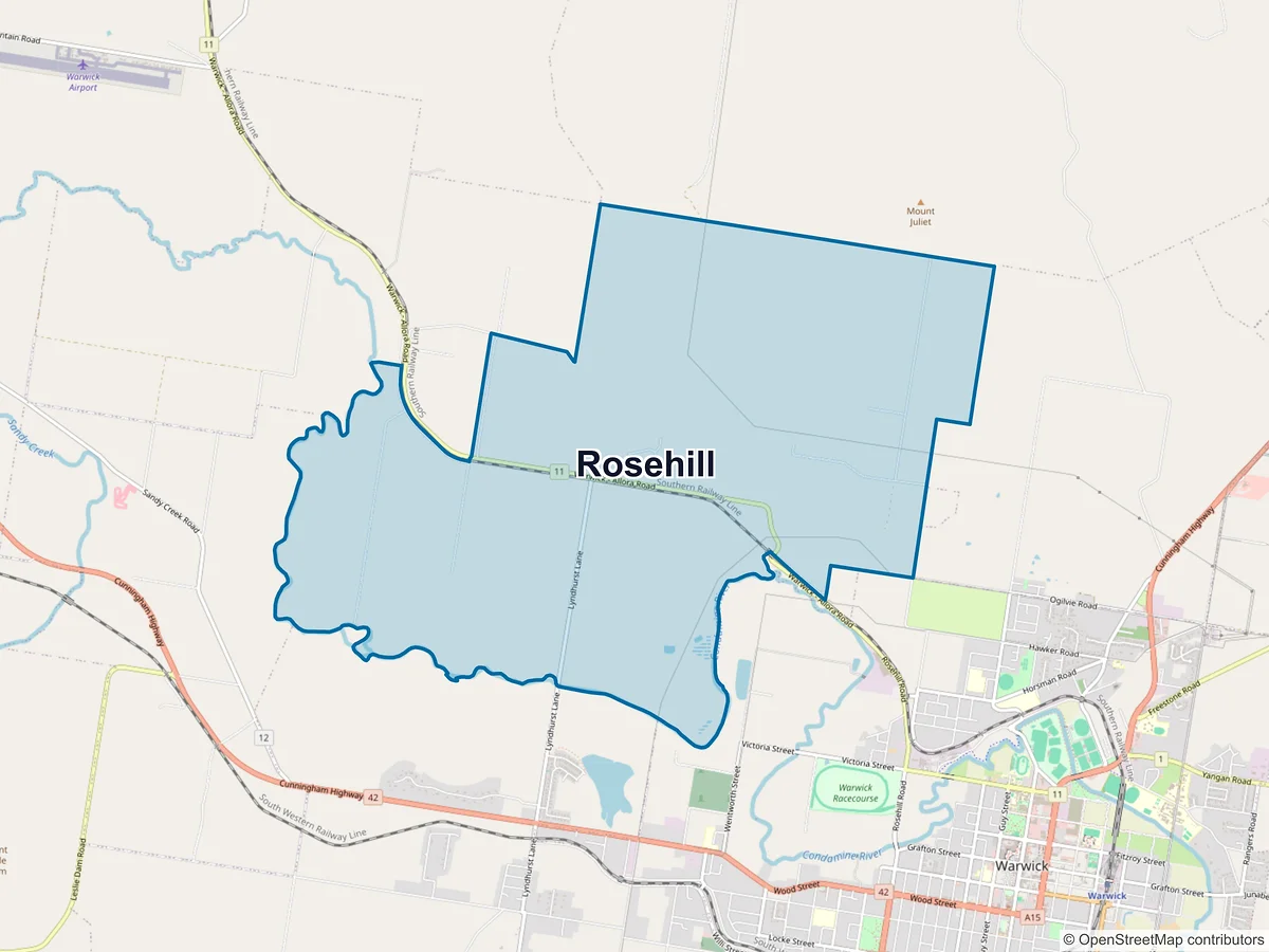 Map of Rosehill, QLD, Australia