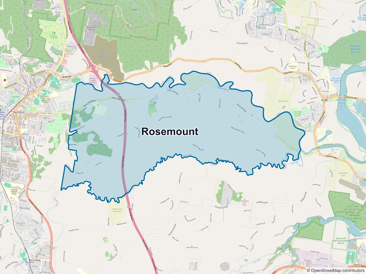 Map of Rosemount, QLD, Australia