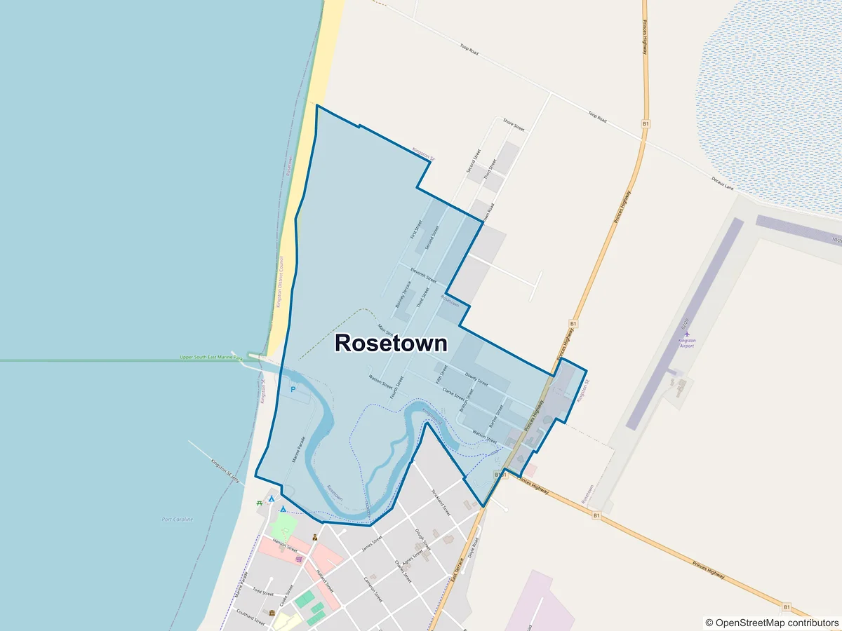 Map of Rosetown, SA, Australia