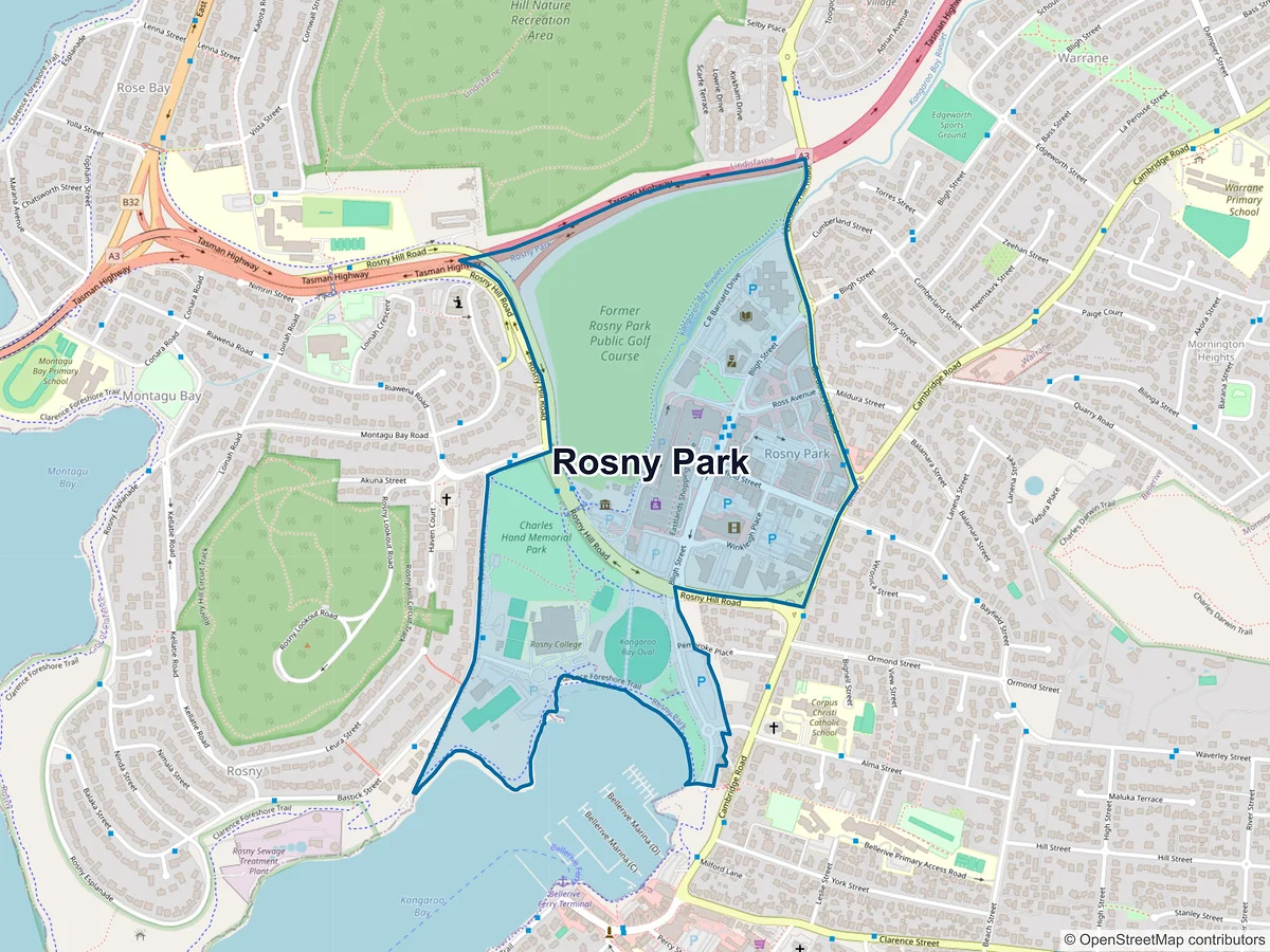 Map of Rosny Park, TAS, Australia