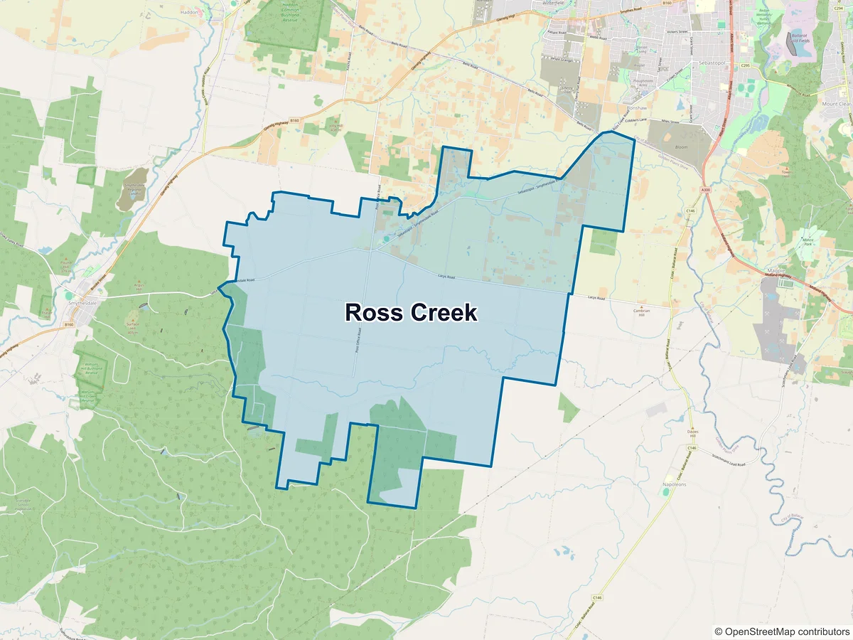 Map of Ross Creek, VIC, Australia