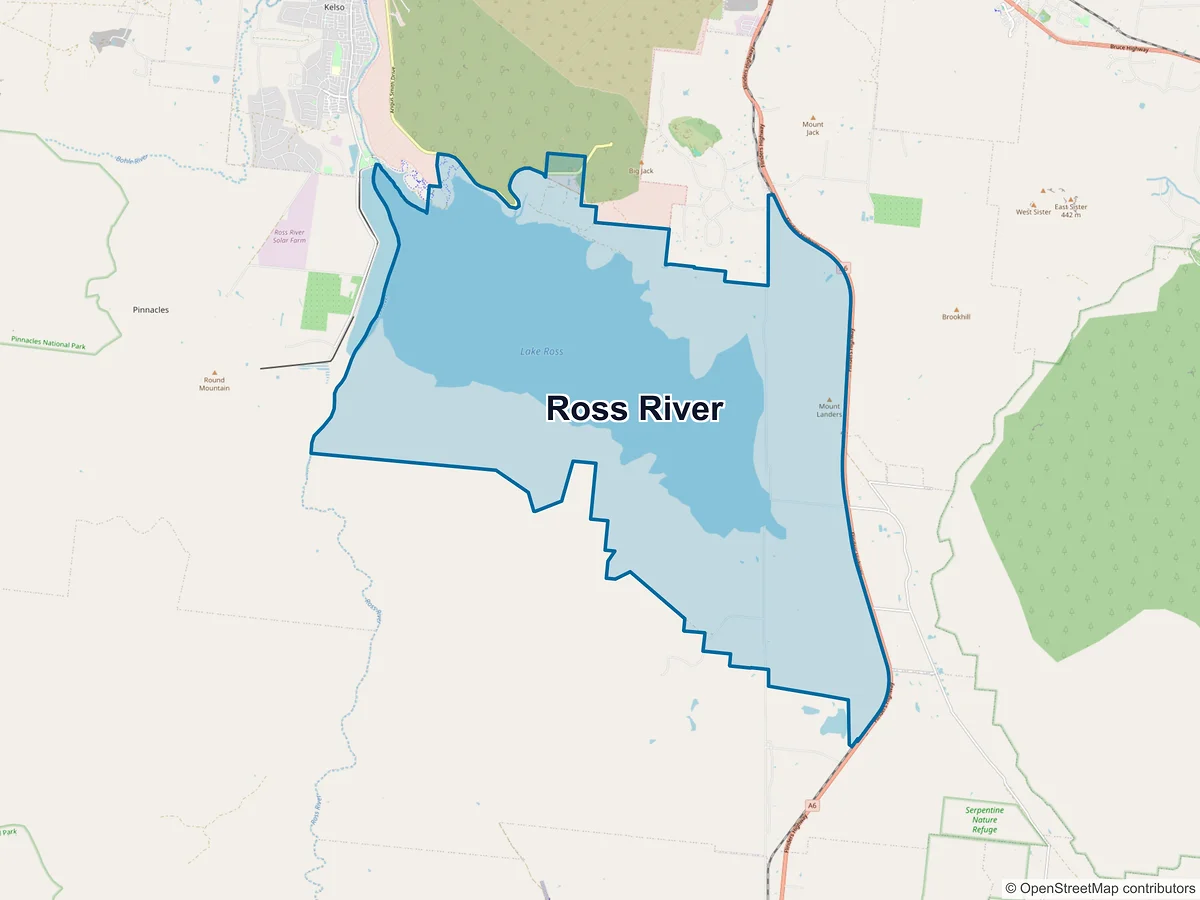 Map of Ross River, QLD, Australia