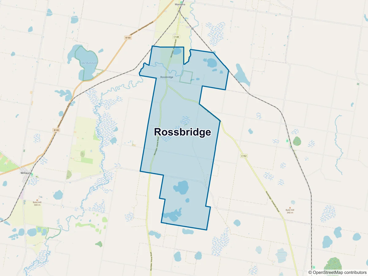Map of Rossbridge, VIC, Australia