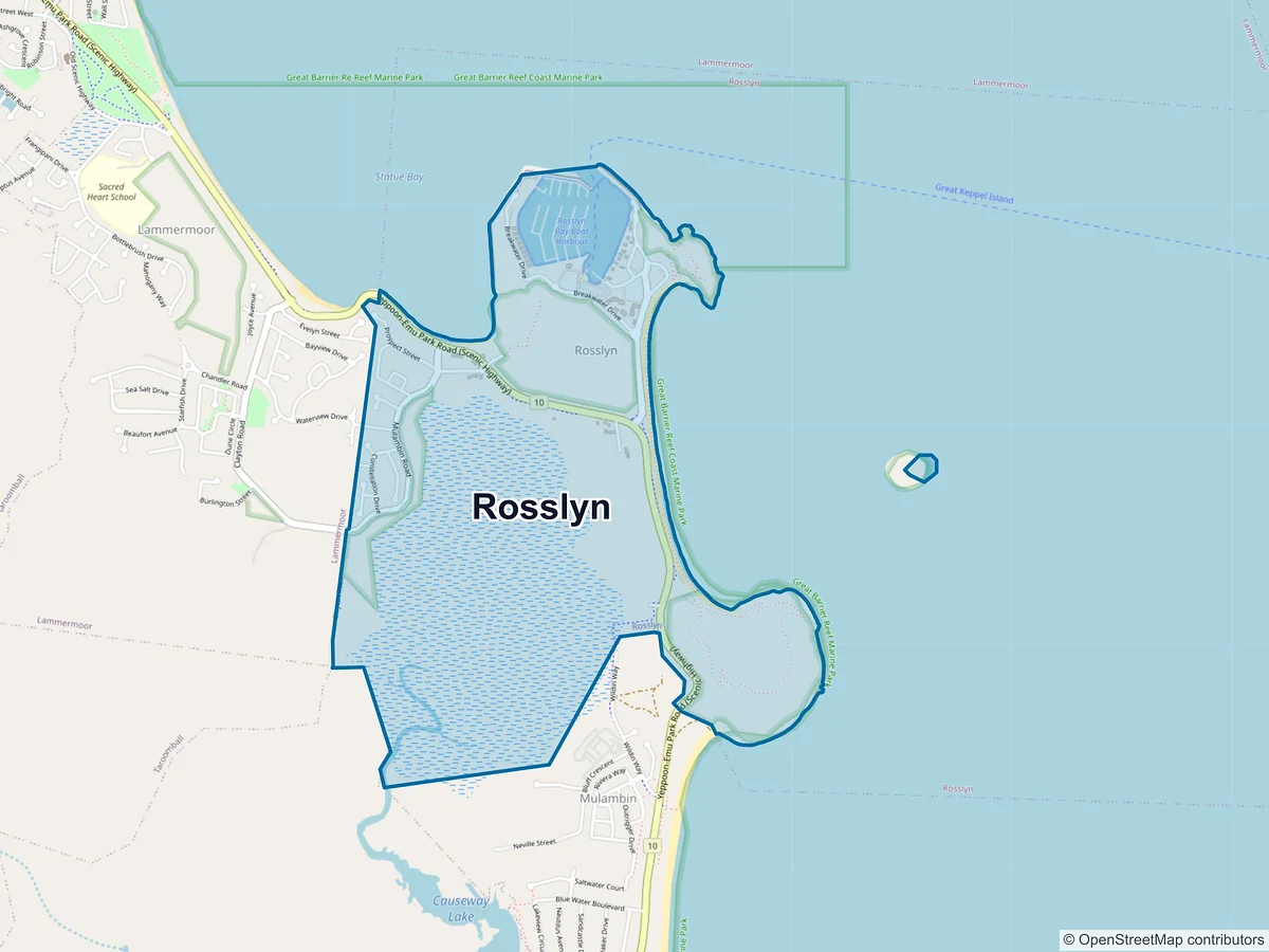 Map of Rosslyn, QLD, Australia