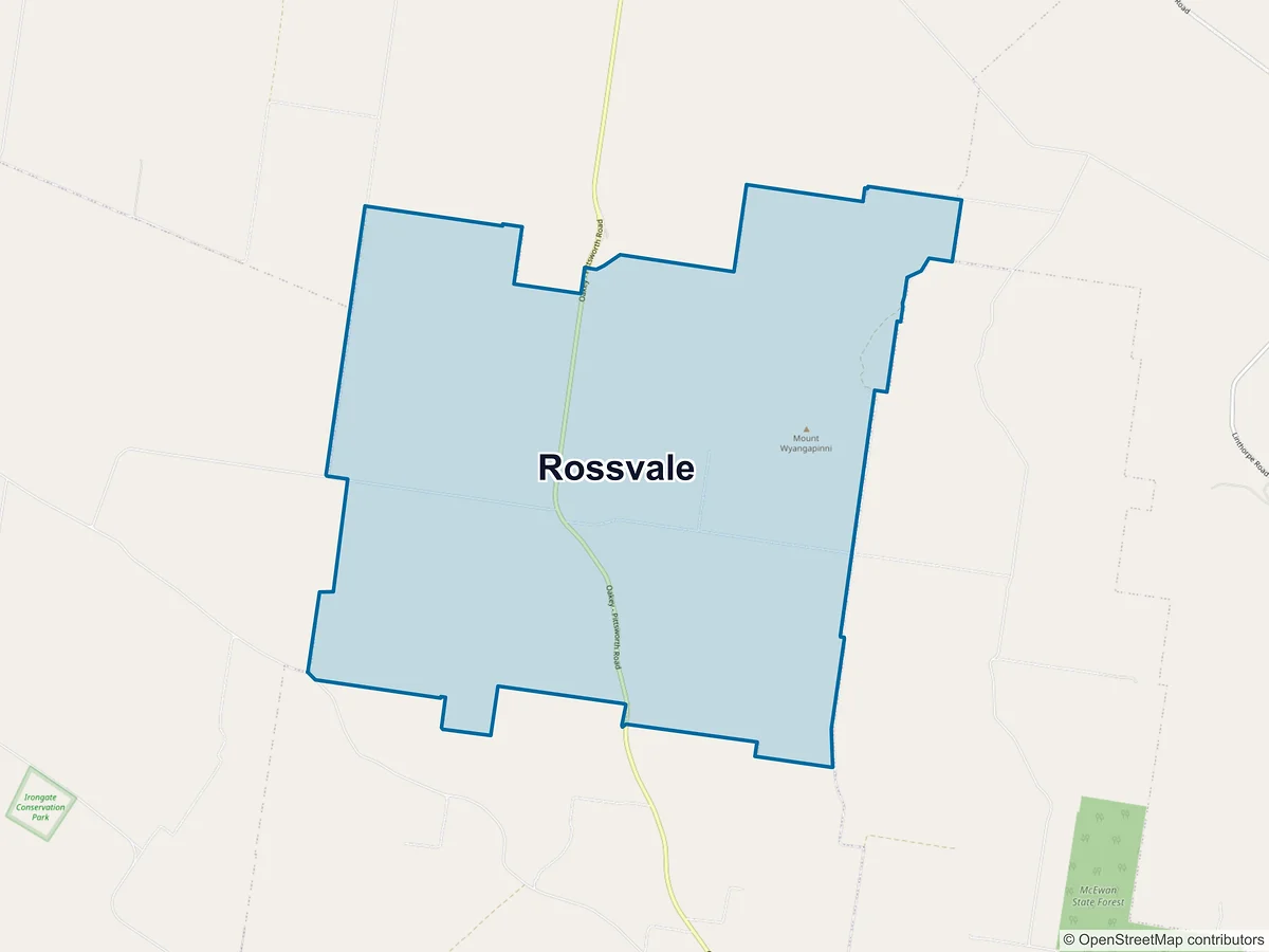 Map of Rossvale, QLD, Australia