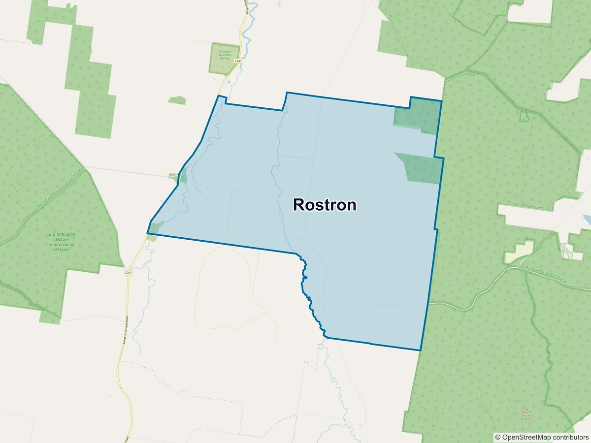 Map of Rostron, VIC, Australia