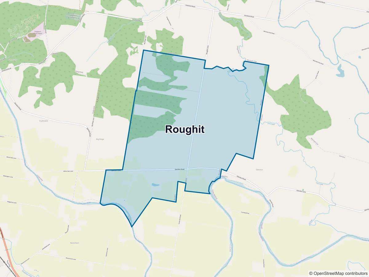Map of Roughit, NSW, Australia