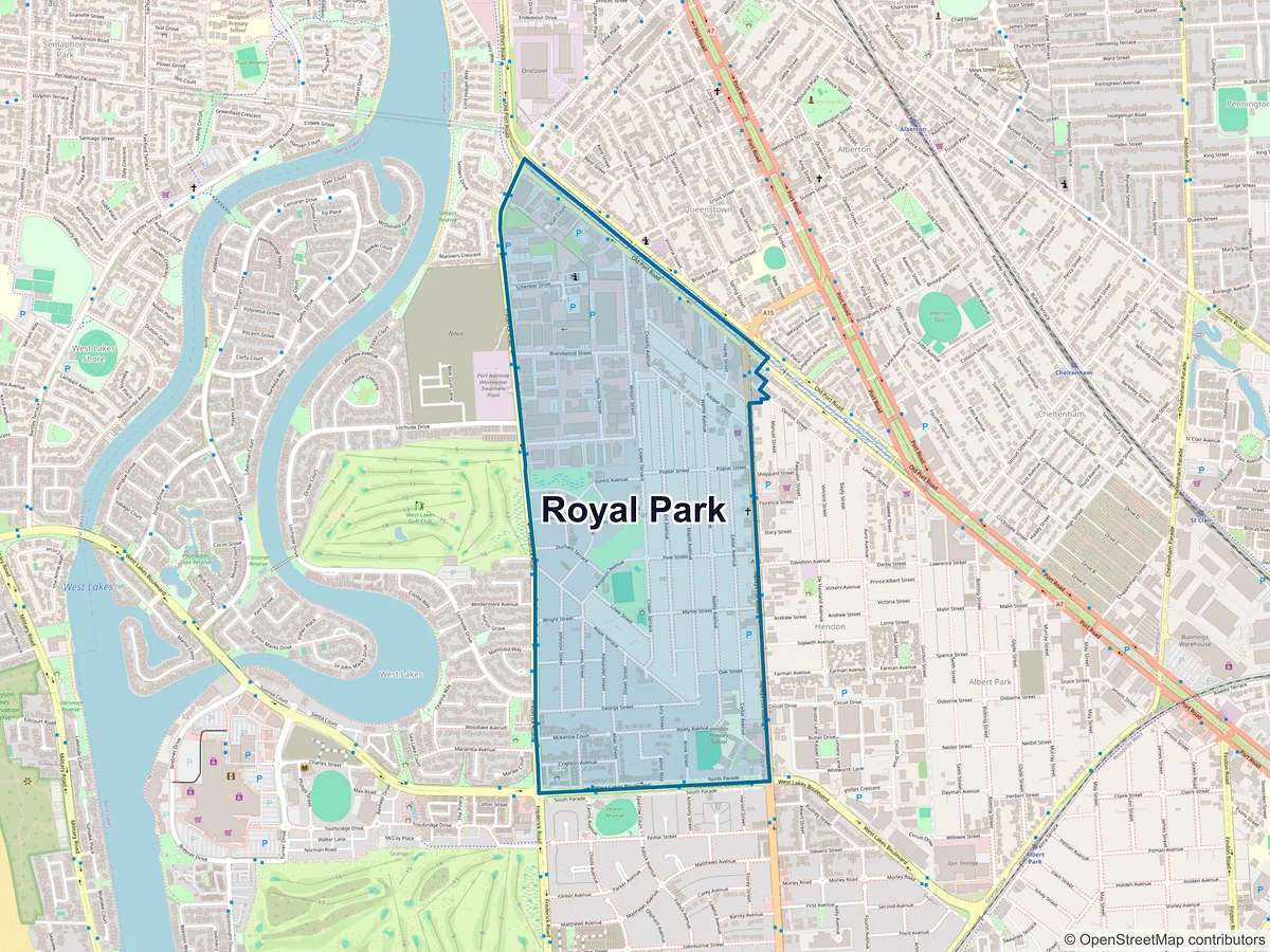 Map of Royal Park, SA, Australia