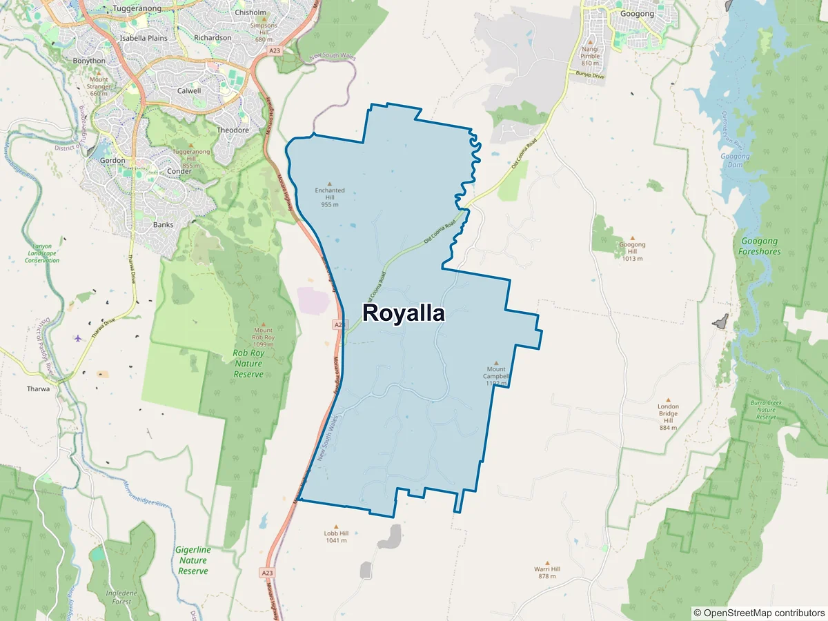 Map of Royalla, NSW, Australia