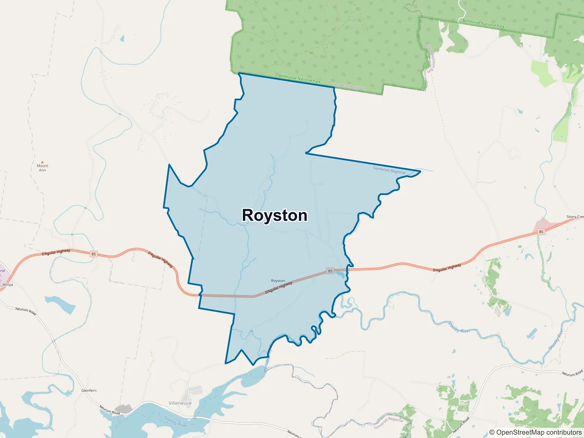 Map of Royston, QLD, Australia
