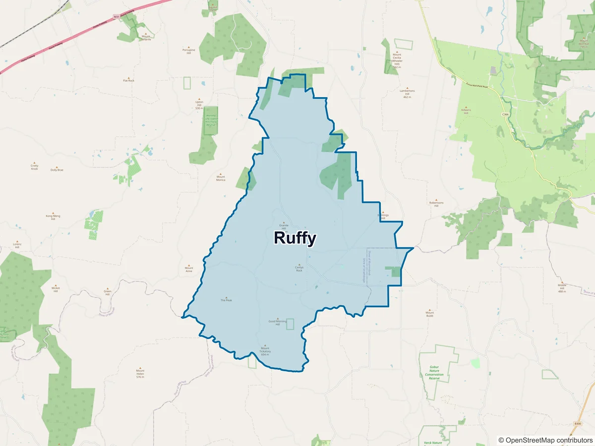 Map of Ruffy, VIC, Australia