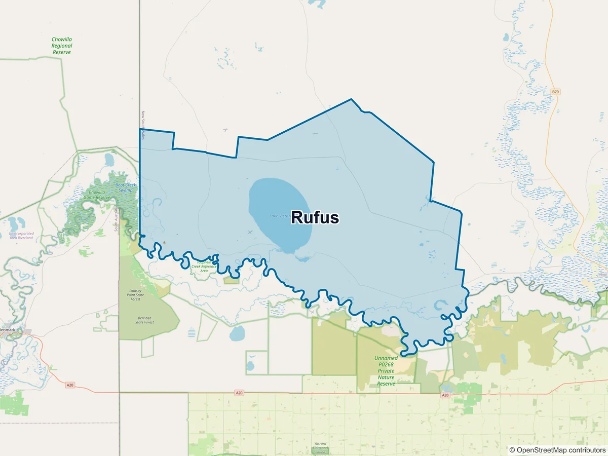 Map of Rufus, NSW, Australia