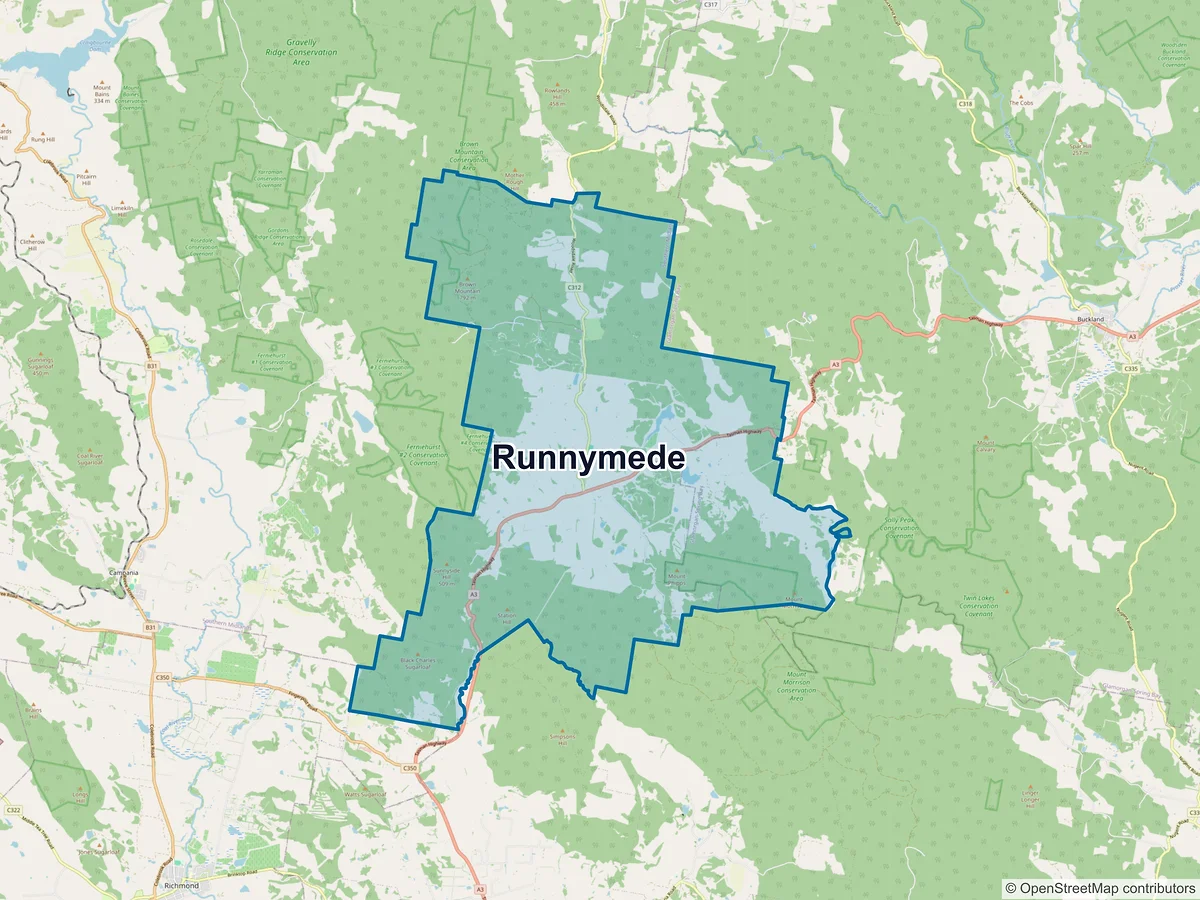 Map of Runnymede, TAS, Australia