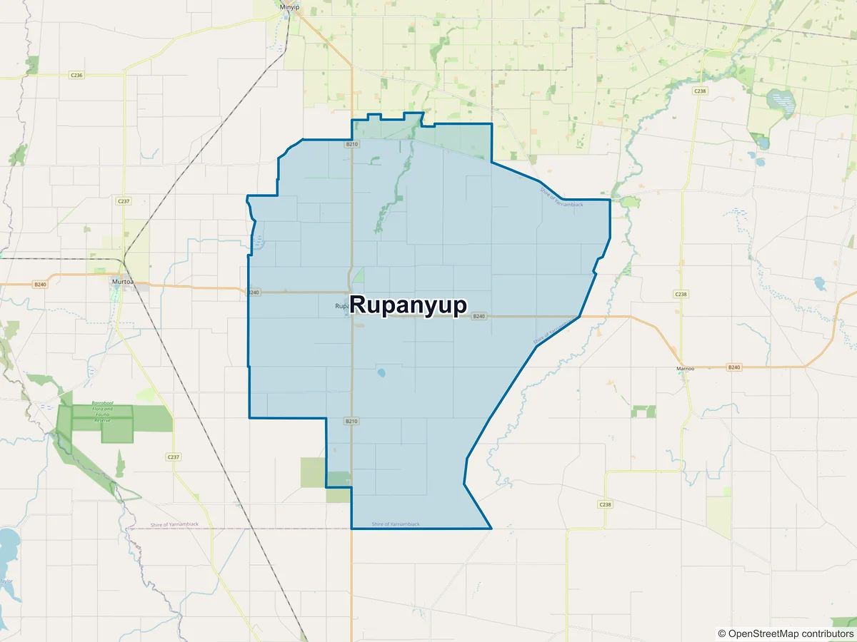 Map of Rupanyup, VIC, Australia