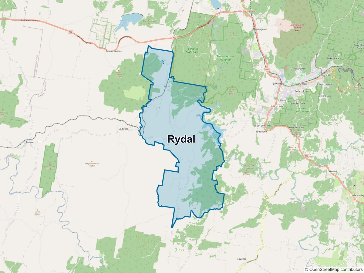 Map of Rydal, NSW, Australia