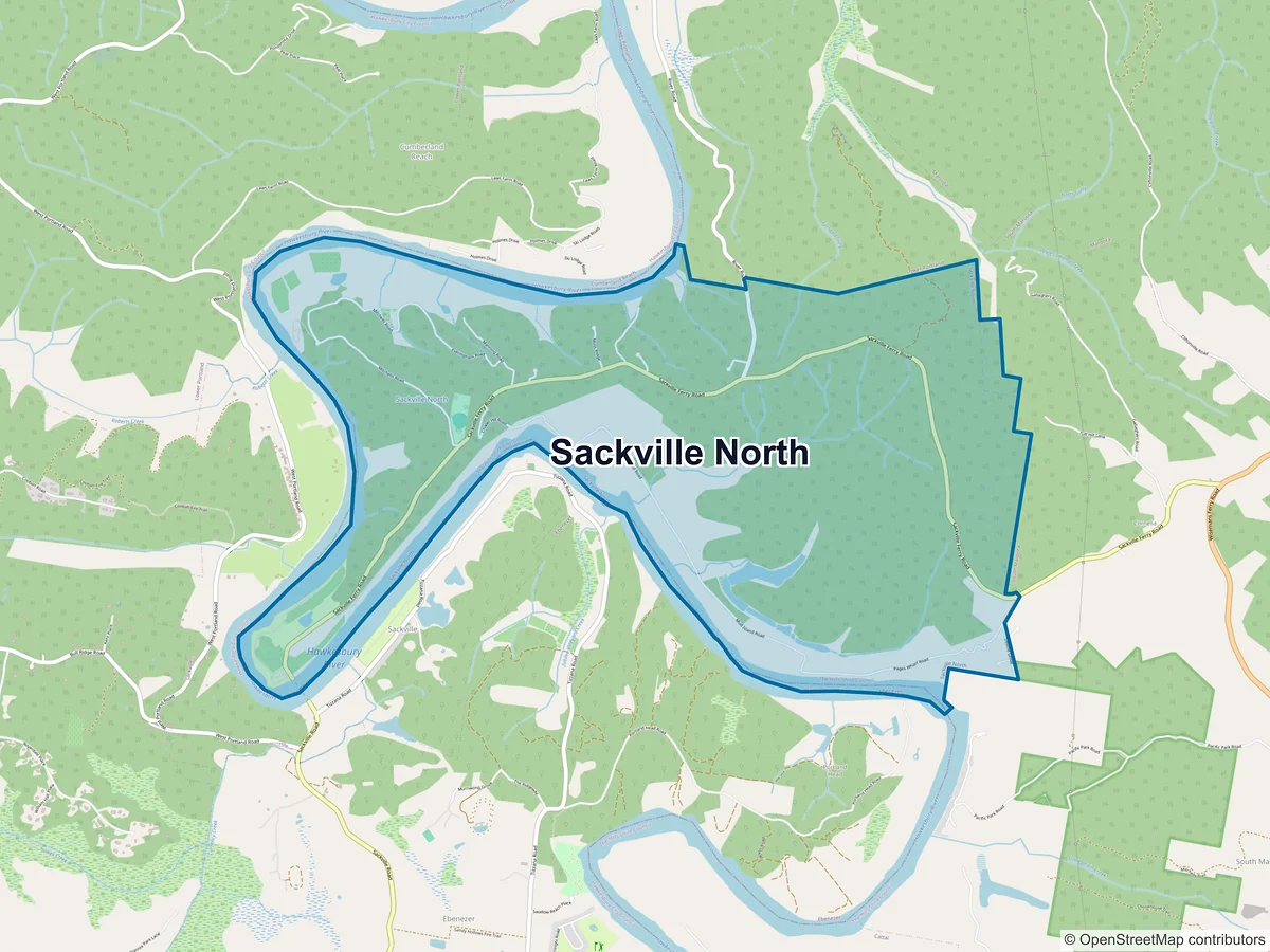 Map of Sackville North, NSW, Australia