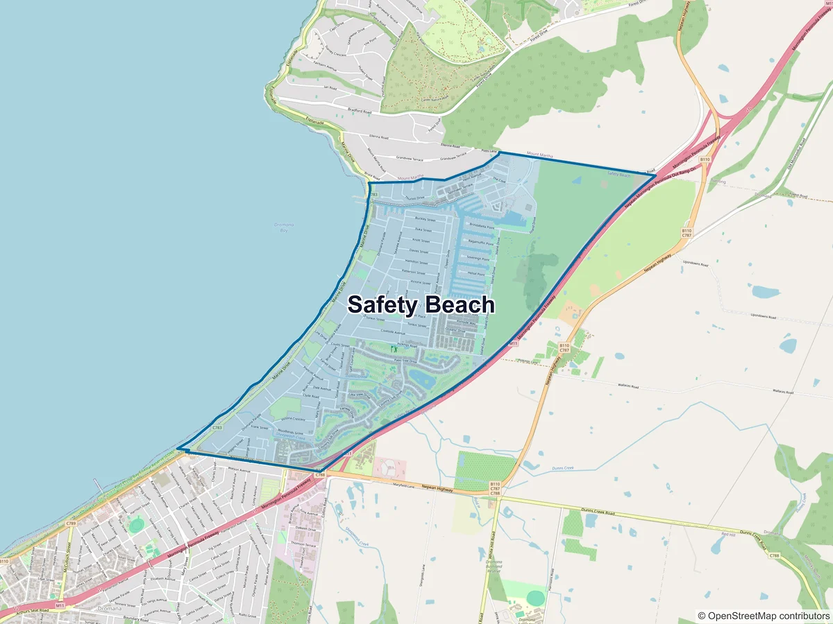 Map of Safety Beach, VIC, Australia