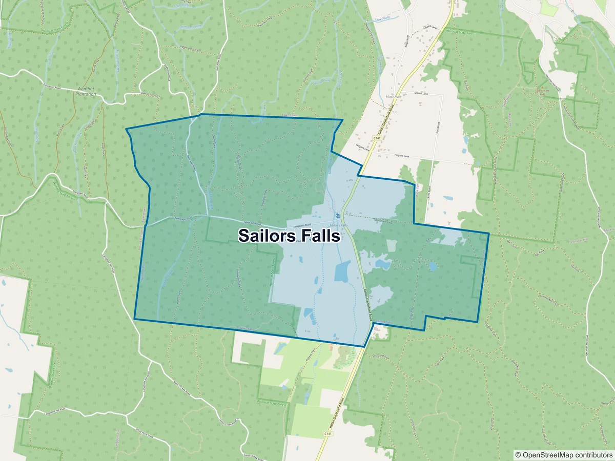 Map of Sailors Falls, VIC, Australia