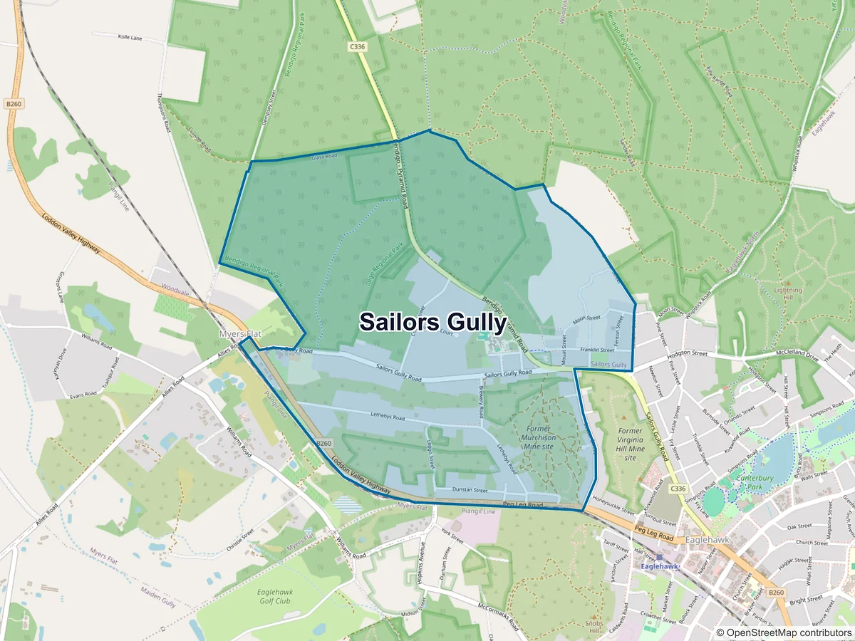 Map of Sailors Gully, VIC, Australia