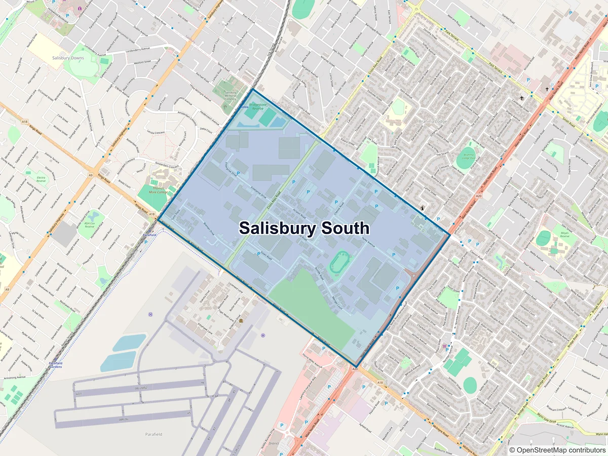Map of Salisbury South, SA, Australia