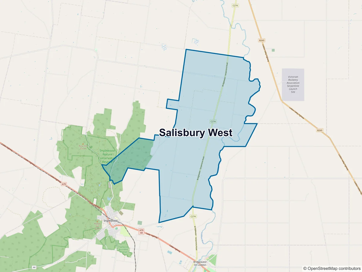 Map of Salisbury West, VIC, Australia