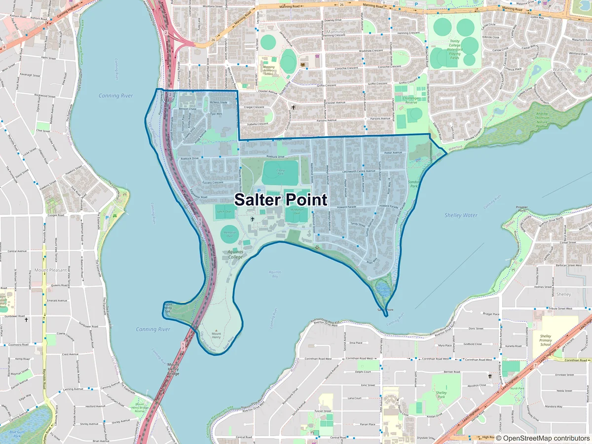 Map of Salter Point, WA, Australia
