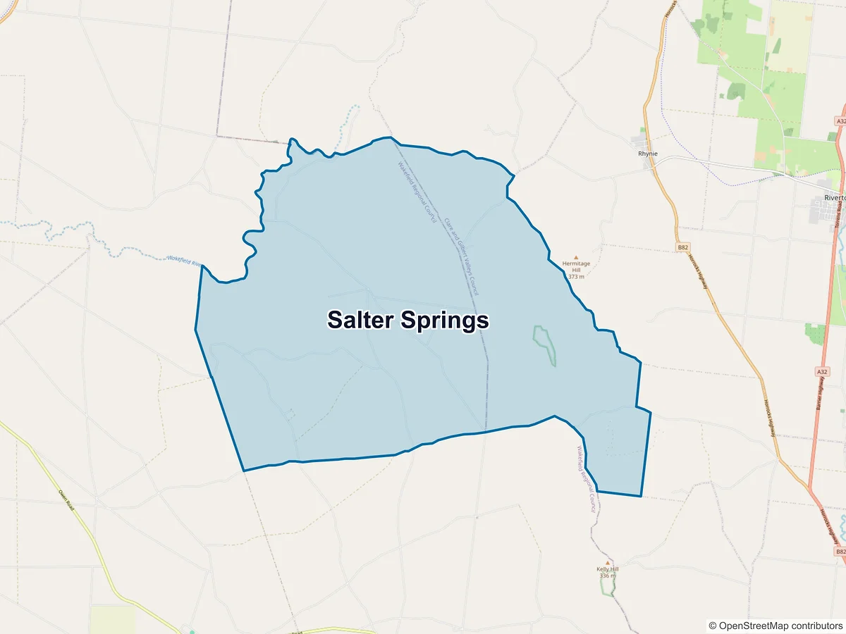 Map of Salter Springs, SA, Australia