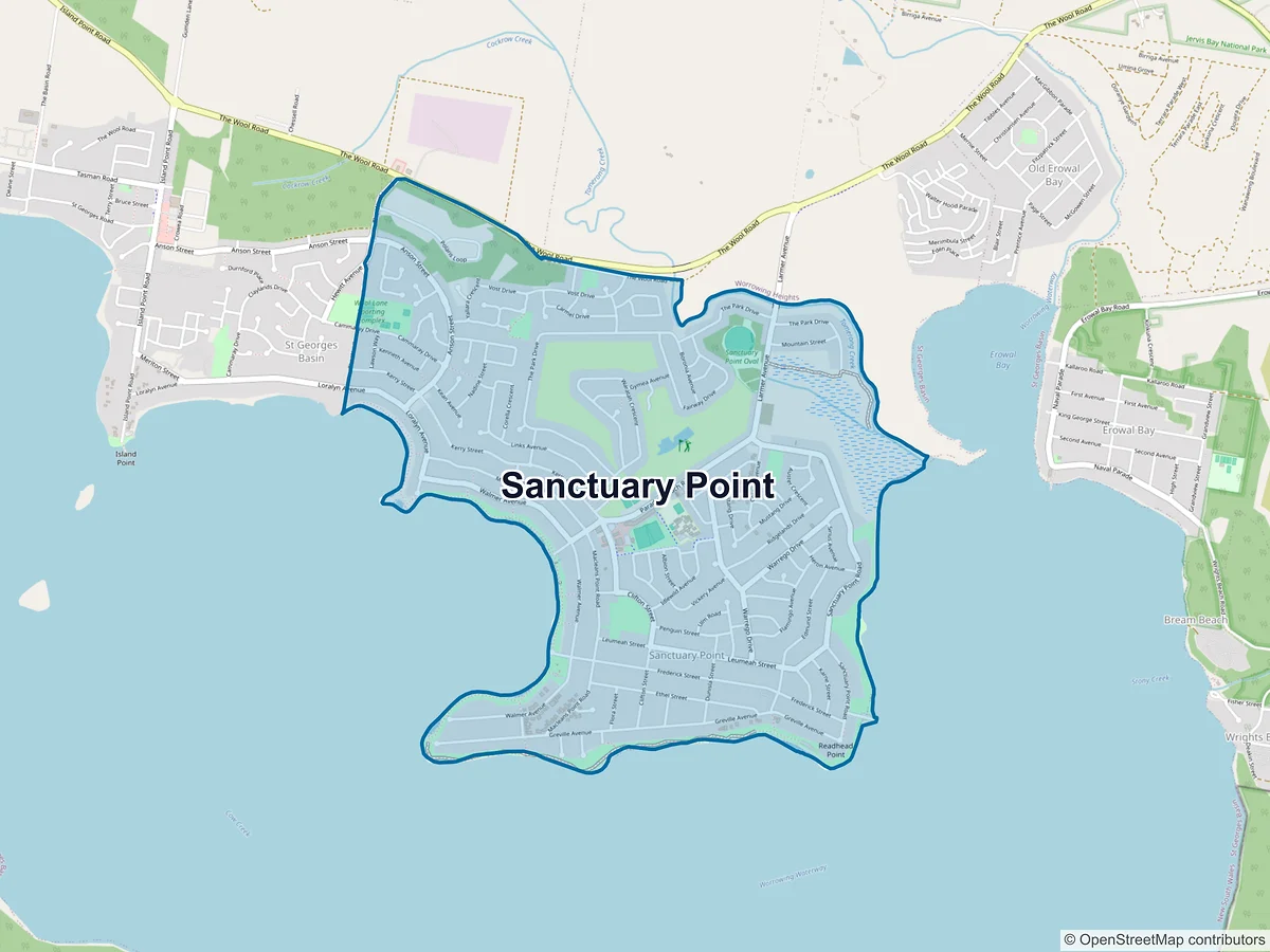 Map of Sanctuary Point, NSW, Australia