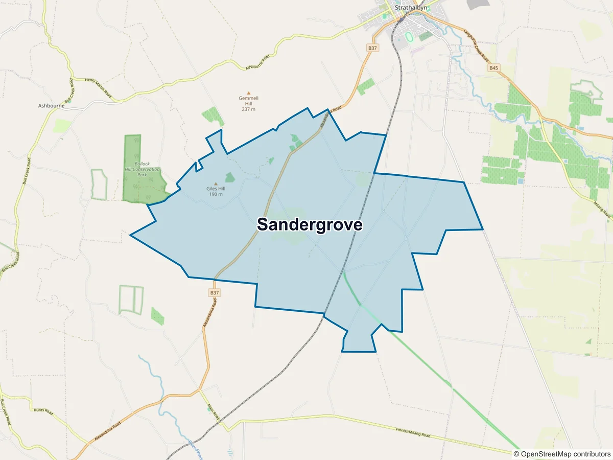 Map of Sandergrove, SA, Australia