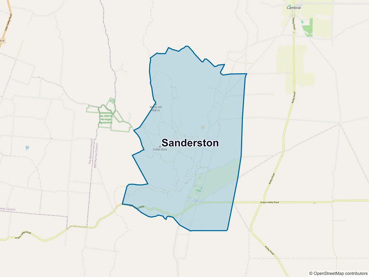 Map of Sanderston, SA, Australia