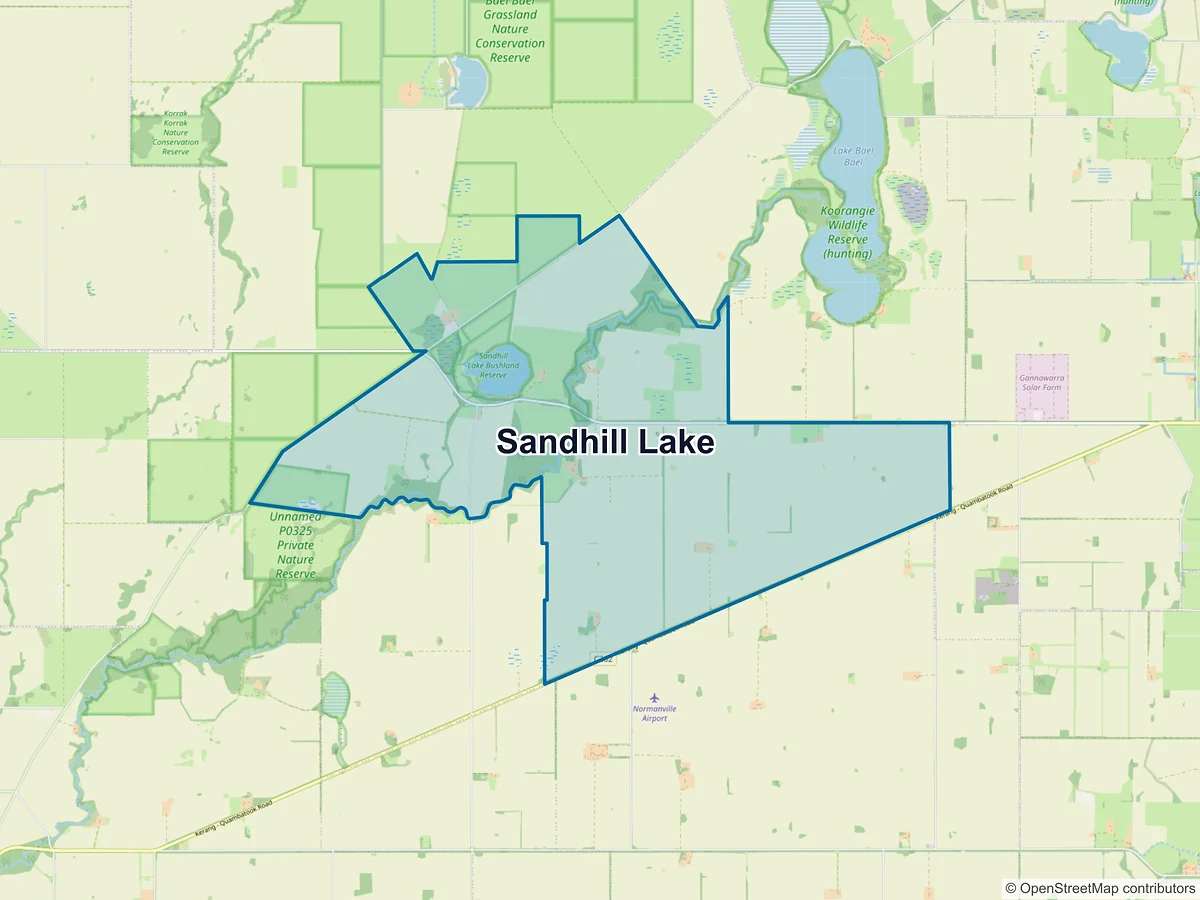 Map of Sandhill Lake, VIC, Australia