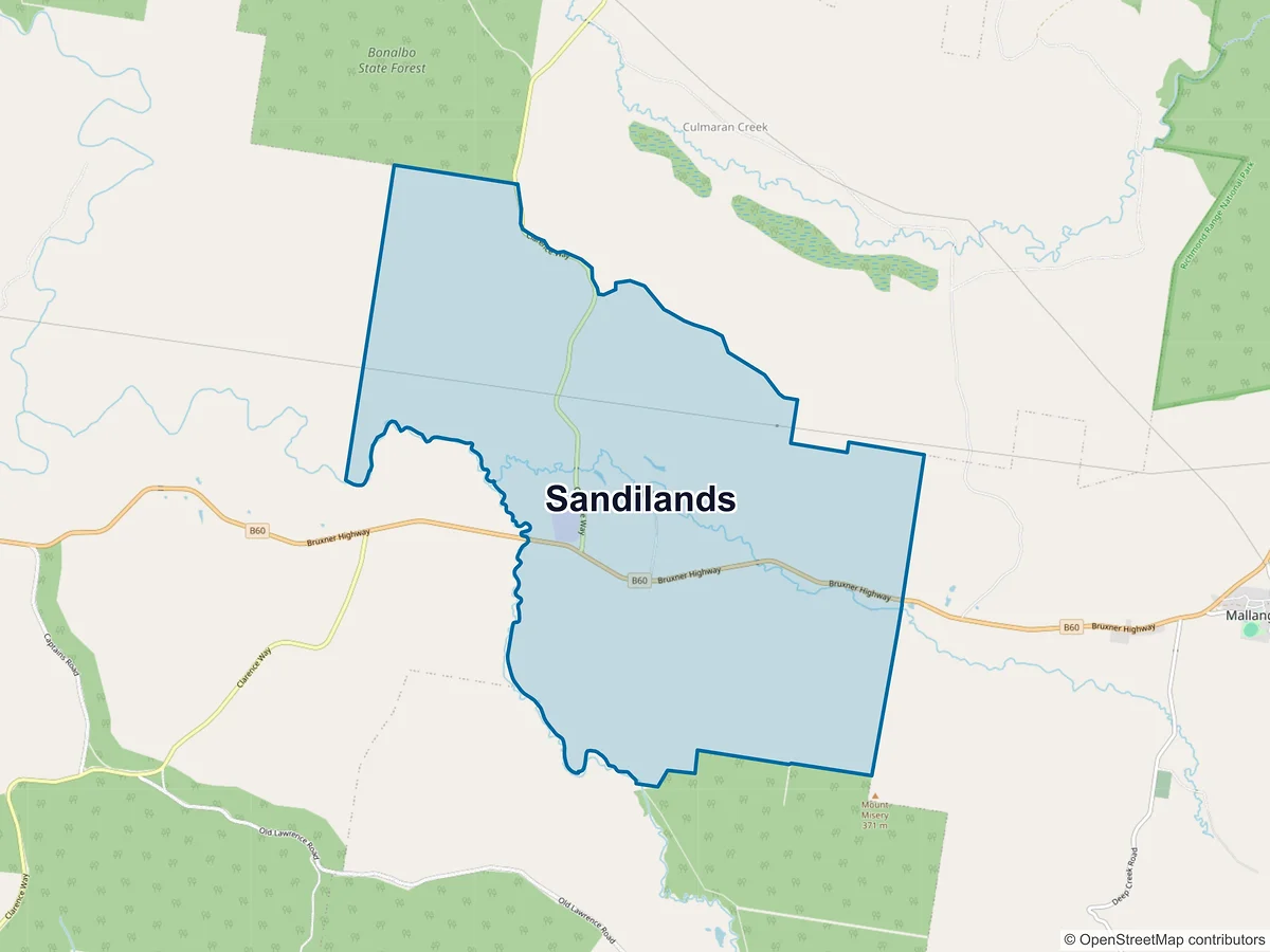 Map of Sandilands, NSW, Australia