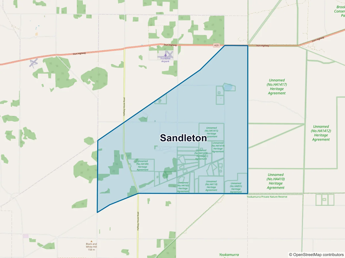 Map of Sandleton, SA, Australia