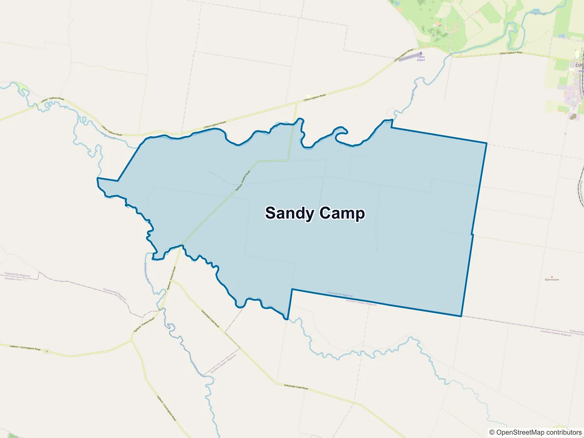 Map of Sandy Camp, QLD, Australia