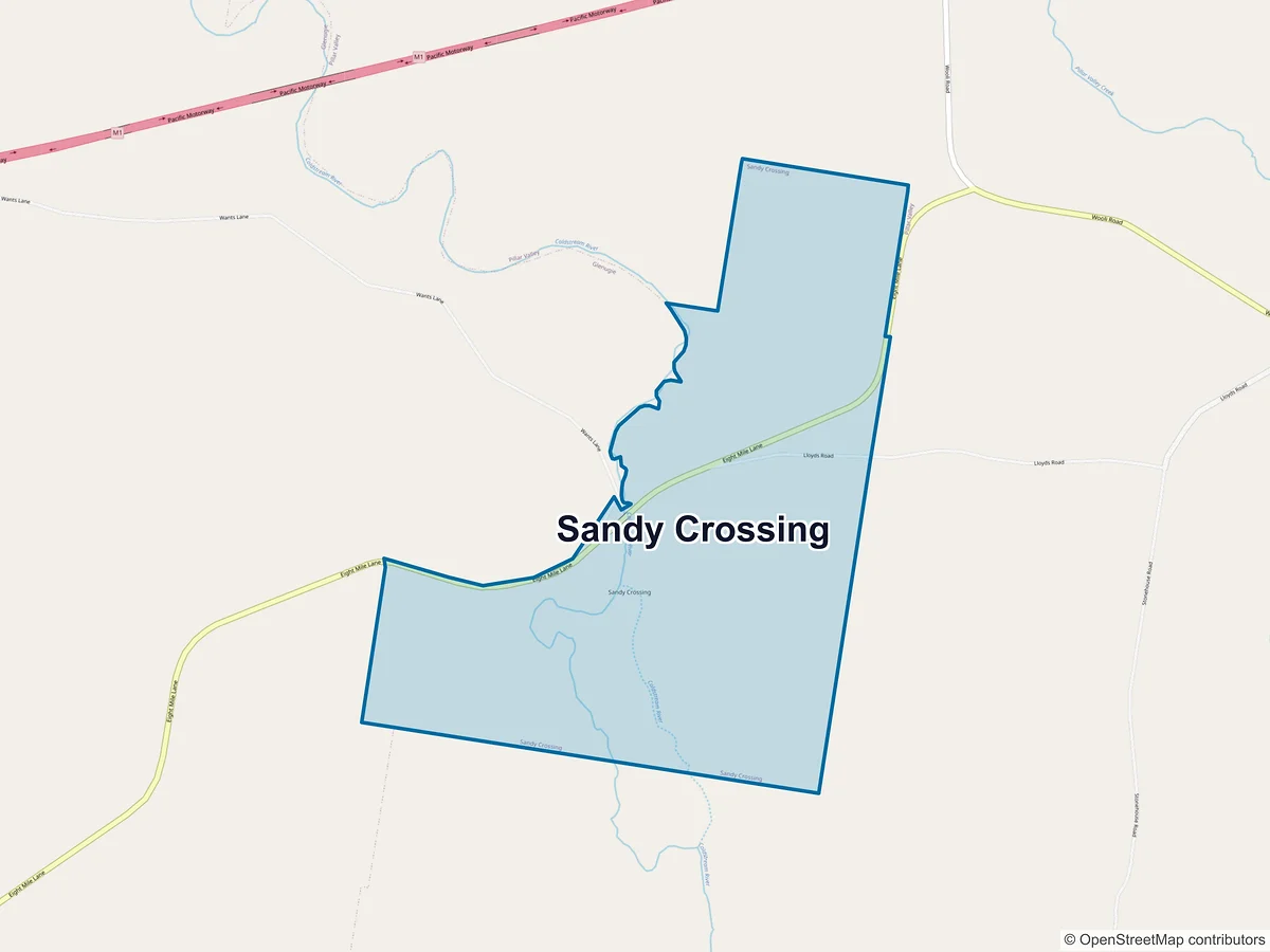Map of Sandy Crossing, NSW, Australia