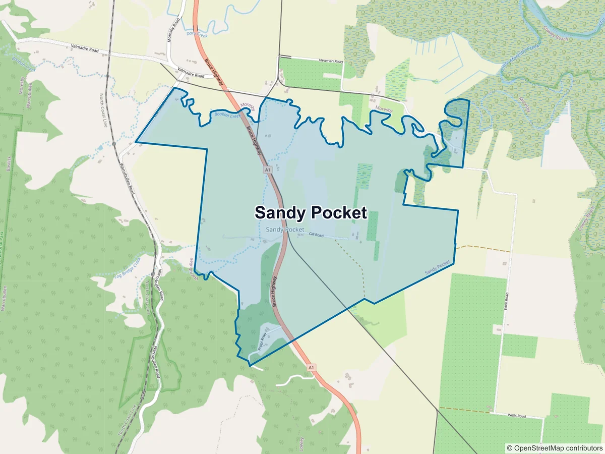 Map of Sandy Pocket, QLD, Australia