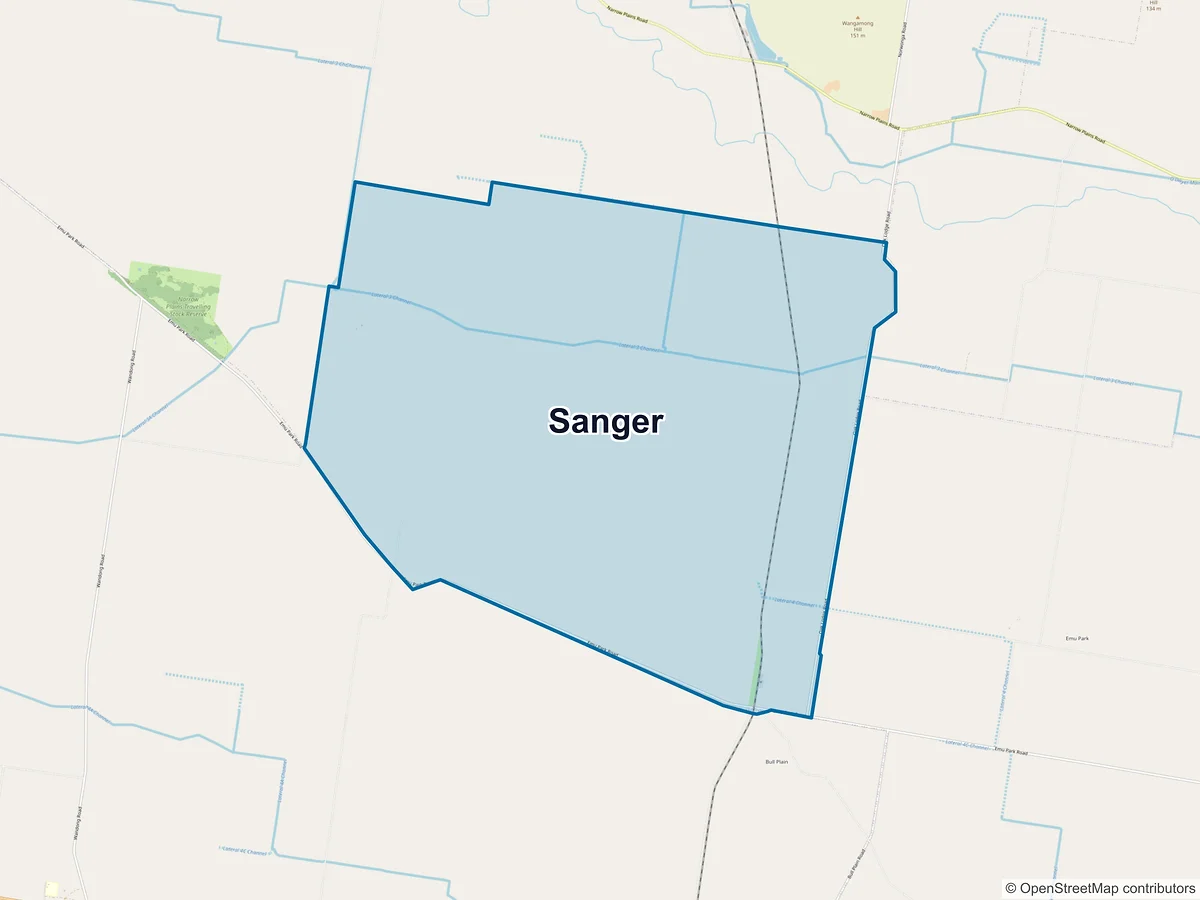 Map of Sanger, NSW, Australia