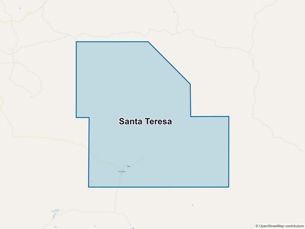 Map of Santa Teresa, NT, Australia